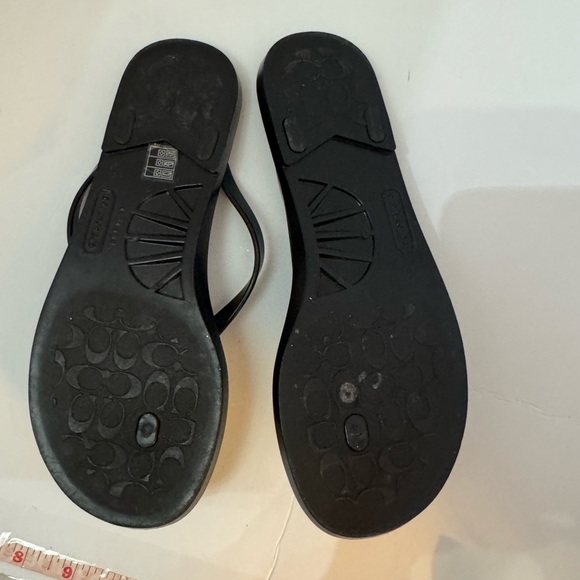 Coach Black and Gold Women's Sandals - Picture 4 of 5